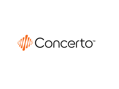 Concerto logo on white background.