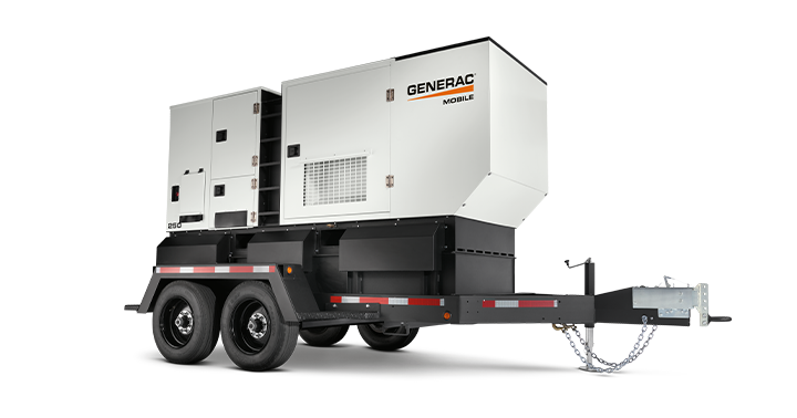 Generac mobile generator on white background.