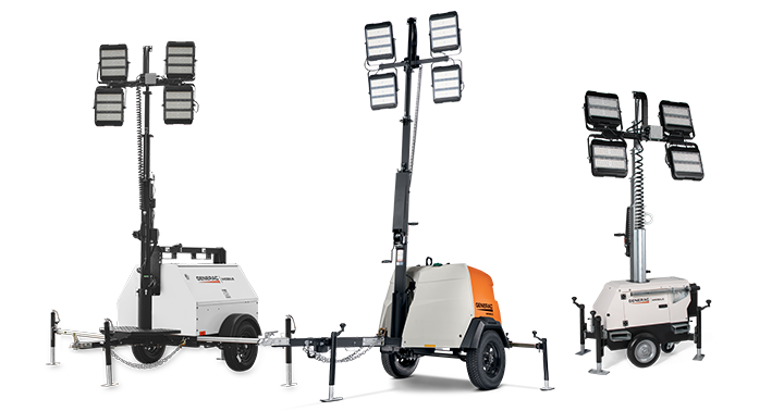 Generac mobile light towers.