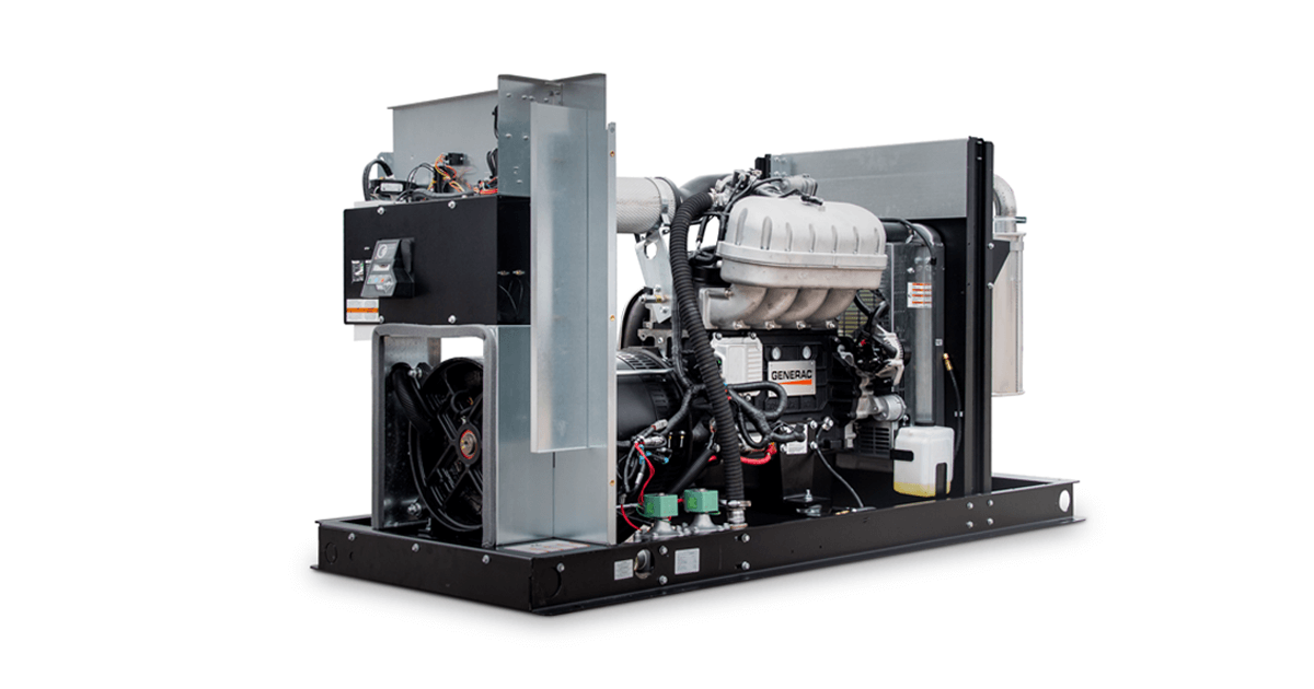 Inside of a Generac Industrial Power generator for small businesses.
