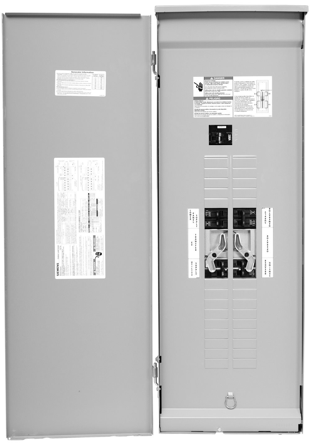 Transfer Switch Automatic 200A Service Entrance Rated Load Center Product Image