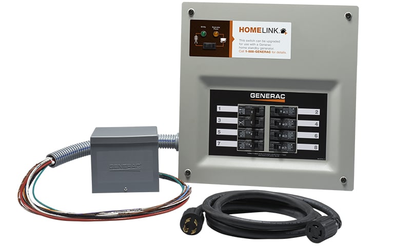 HomeLink 30A Manual Transfer Switch with Power Inlet Box Resin Product Image