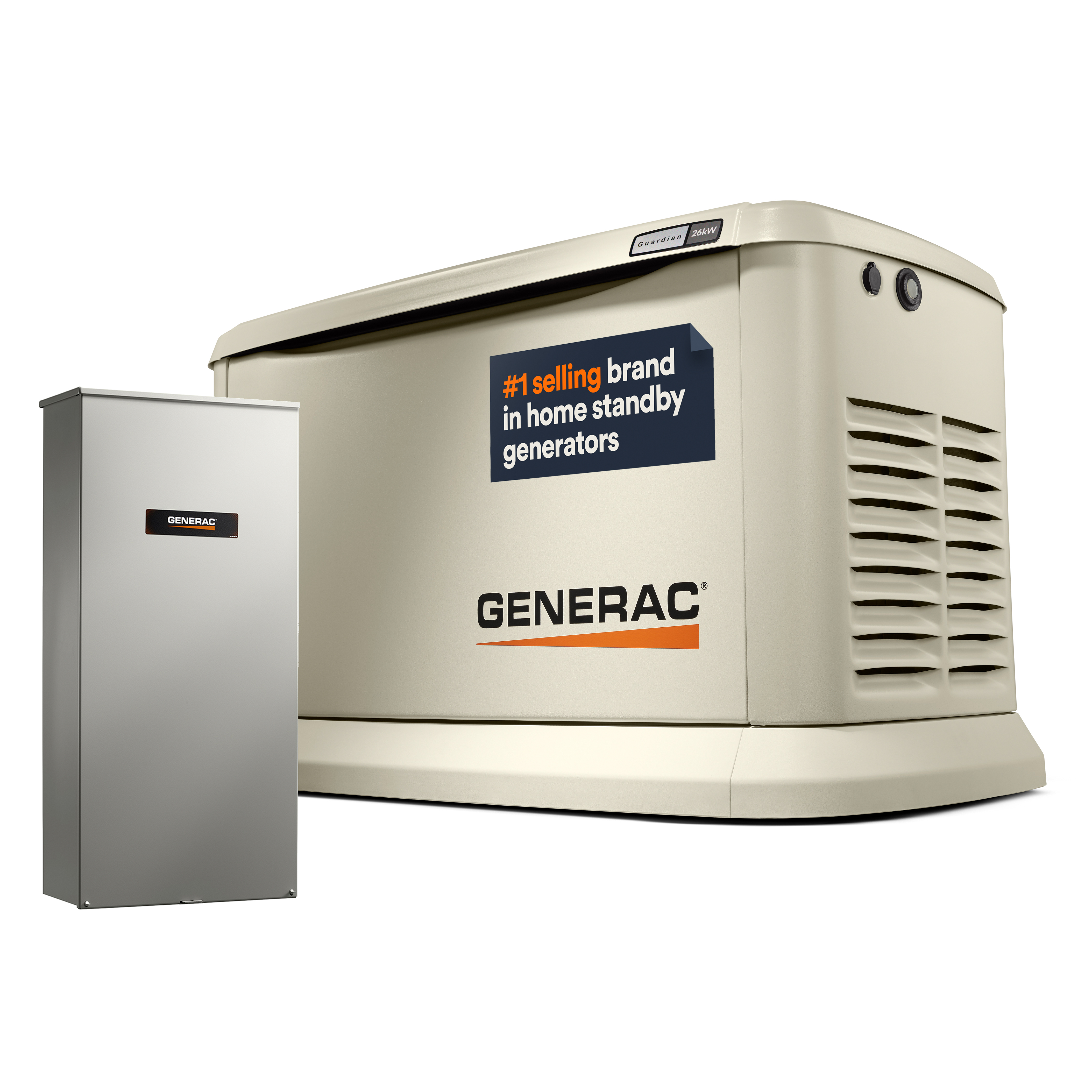 Standby Generator, 26kW | With Whole House Switch | WiFi Enabled